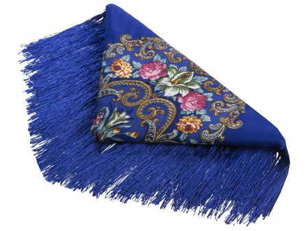 Набор: кукла-снегурочка, платок Новогоднее настроение, белый/синий