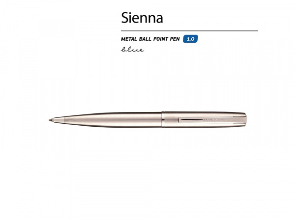Ручка металлическая шариковая Sienna, сталь