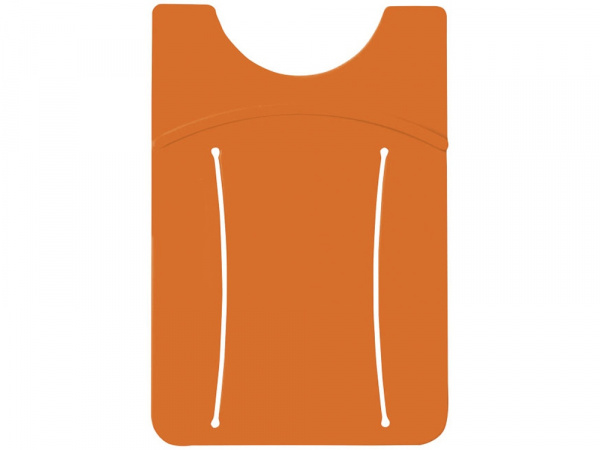 Картхолдер для телефона с отверстием для пальца, оранжевый