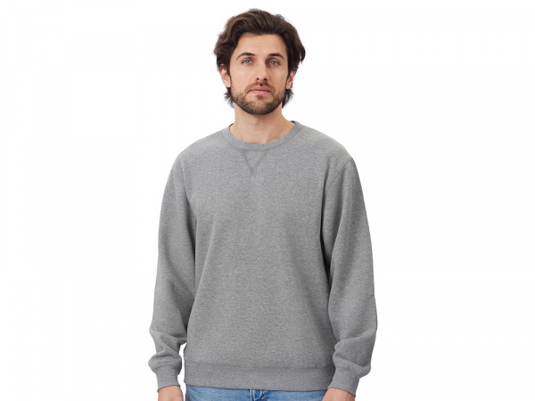 Свитшот оверсайз Lisbon унисекс, серый меланж