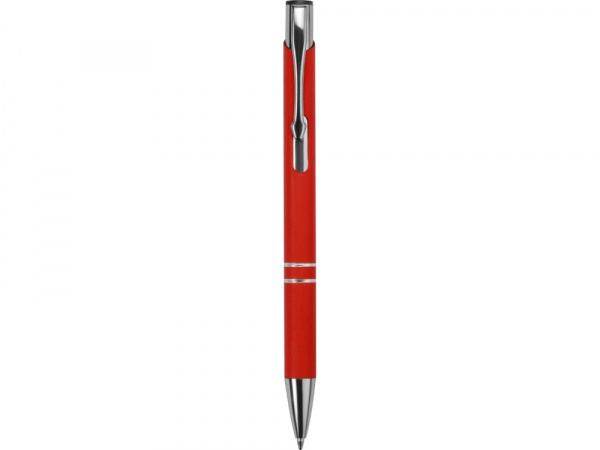 Ручка металлическая шариковая Legend Gum софт-тач, красный (Р)