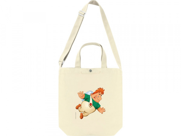Сумка 260 г/м2 на кнопке с регулирующейся лямкой Карлсон, натуральный
