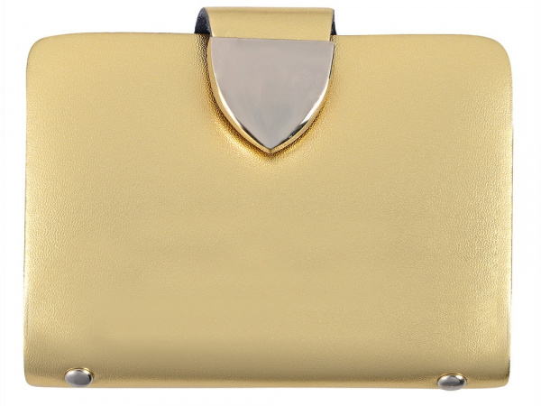 Визитница на 26 визиток, золотистая